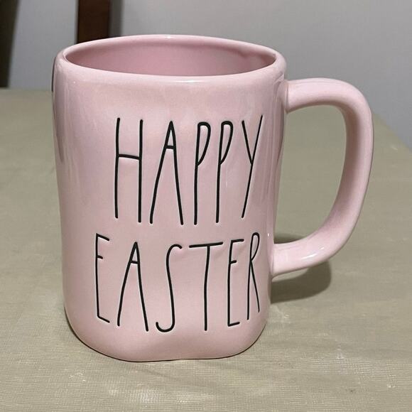 Rae Dunn Happy Easter Ceramic‎ Coffee Tea Cup Easter Mug PInk - Picture 1 of 4